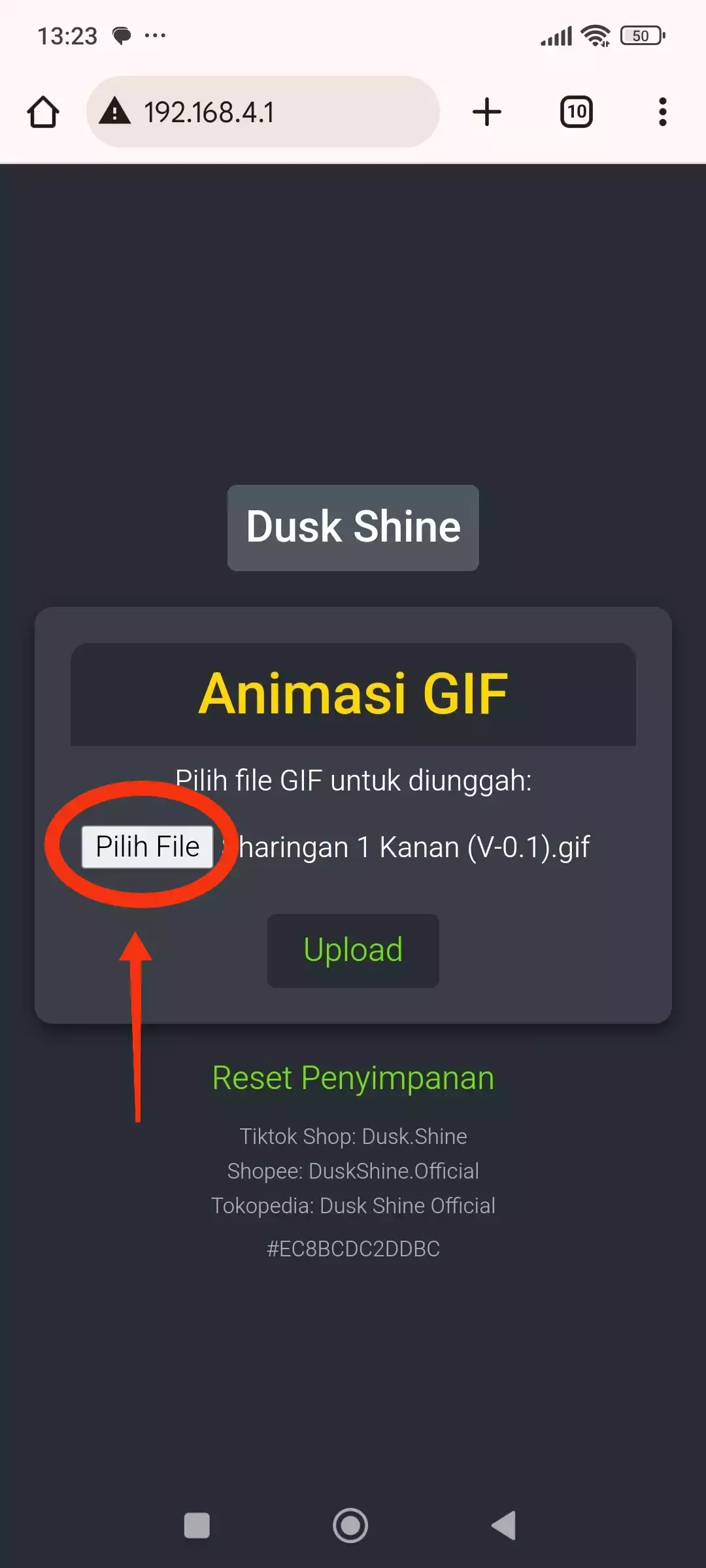Langkah 6: Klik pilih file