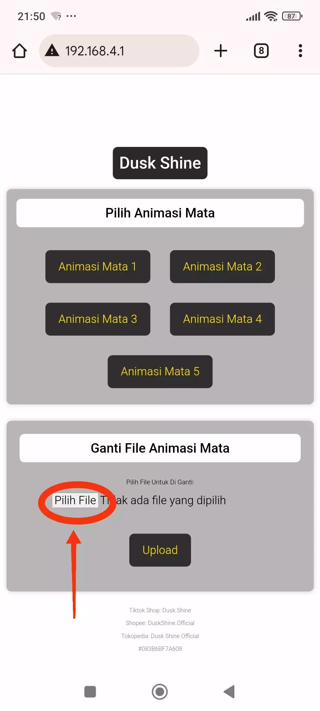 Langkah 8: Klik pilih file